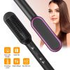 Hair Straightener Brush Electric Hair Straightener Comb Hot Comb for Women Hot Comb with 5 Heating Levels Wide Voltage Range Black
