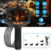 4.3in Inspection Camera with Light Articulating Borescope Endoscope Camera with 16.4FT Wire 2 Modes 3 Adjustable Brightness IP67 Waterproof for Plumbi