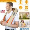 Neck Shoulder Massager Electric Back Massage Cape with Heat Deep Tissue 3D Kneading Massage Neck Waist Shiatsu Massager Pillow for Muscles Pain Relief