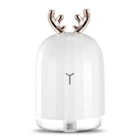 220ml Cool Mist Humidifier Ultrasonic Air Diffuser Atomizer w/7 Color Breathing Lights  Auto Off Office Home Yoga (Option: USBAirHumidifierDeer)