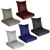 Outdoor Seat Cushion Set Waterproof Patio Furniture Cushion and Back Pillow Fade Resistant Deep Seat Set Chair Pad with Removable Cover for Chair Sofa