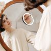 30X Magnifying Mirror With Light 3 Colors Dimmable Brightness Included Tweezer Scissor 
Travel Magnifying Makeup Mirror with Suction Cup 360° Adjusta