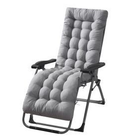 66.92x22.04in Thickened Chaise Lounger Cushion Recliner Rocking Chair Sofa Mat Deck Chair Cushion (Option: CushionProGrey)