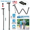 Walking Cane Aluminum Alloy Walking Stick Adjustable Folding Travel Hiking Stick Anti-Slip