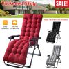 71x22in Chaise Lounger Cushion Recliner Rocking Chair Sofa Mat Deck Chair Cushion