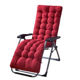 66.92x22.04in Thickened Chaise Lounger Cushion Recliner Rocking Chair Sofa Mat Deck Chair Cushion (Option: CushionProRed)