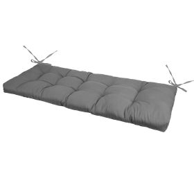Bench Seat Cushion For Indoor Outdoor Furniture Non Slip Long Chair Cushion with Ties Strap Swing Cushion 51.18x19.68IN For Garden Patio Balcony Entry (Option: PadNormal8LGrey)