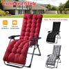 71x22in Chaise Lounger Cushion Recliner Rocking Chair Sofa Mat Deck Chair Cushion