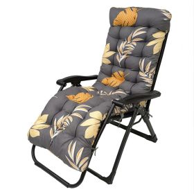 67x22in Chaise Lounger Cushion Recliner Rocking Chair Sofa Mat Deck Chair Cushion (Option: PadGreyYellowLeaf)