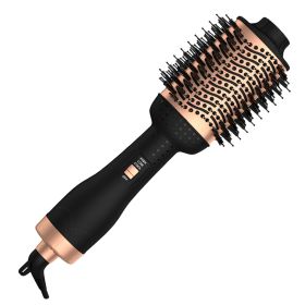 4 In 1 Hair Dryer Brush Curling Brush Hair Styler Volumizer Straightener Negative Ion Anti-frizz Hot-Air Hair Brush for All Hair Types Black White (Option: ThermalBrushBlack)