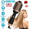 4 In 1 Hair Dryer Brush Curling Brush Hair Styler Volumizer Straightener Negative Ion Anti-frizz Hot-Air Hair Brush for All Hair Types Black White